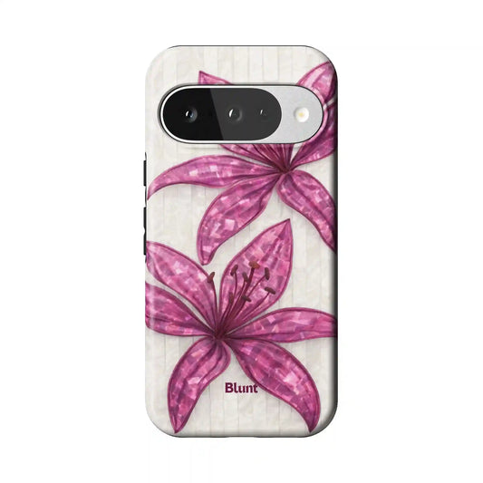 Purple Floral Luster Pixel Case