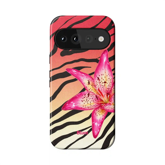 Striped Lilly Pixel Case