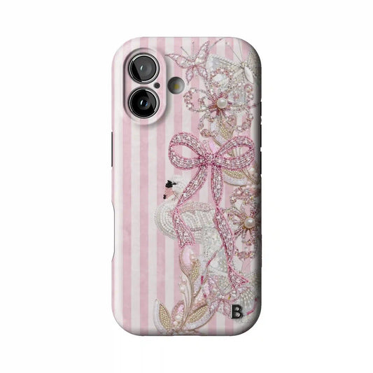 Striped Grace Statement iPhone Case