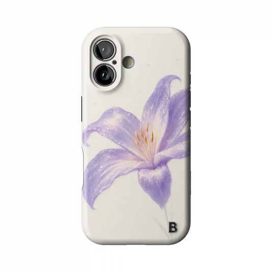 White Lilac Lilly Statement iPhone Case