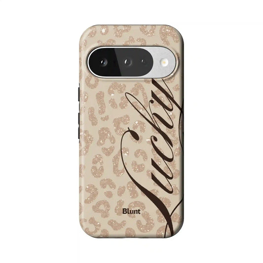 Cream Cheetah Lucky Pixel Case