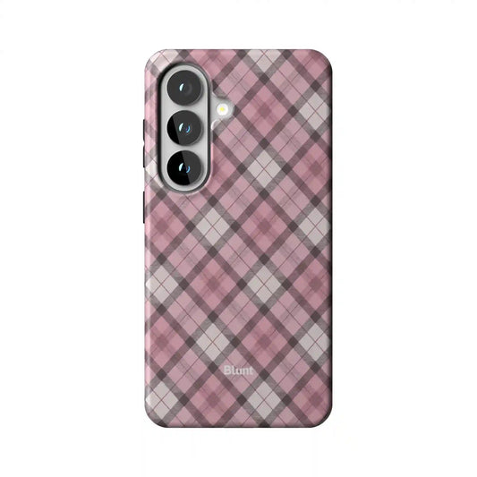 Pink Plaid Samsung Case