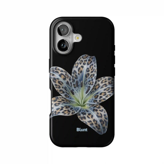 Blue Leopard Bloom iPhone Case