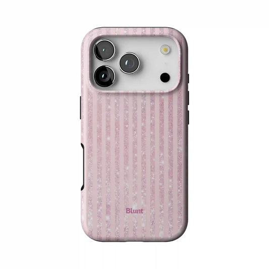Pink Champagne Stripe iPhone Case