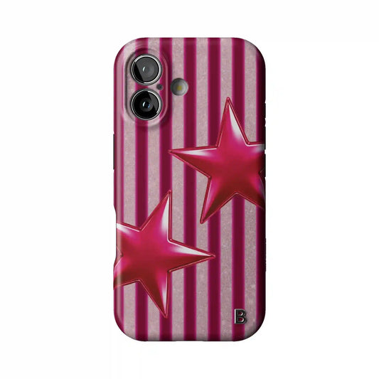 Striped Starlet Statement iPhone Case