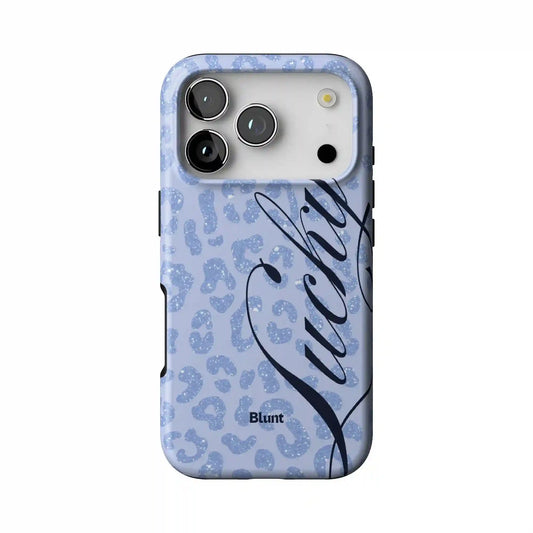 Blue Cheetah Lucky iPhone Case