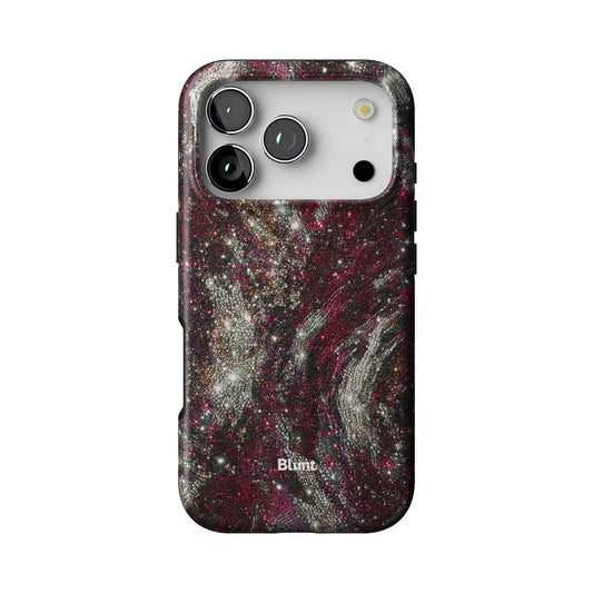 Red Midnight Marble iPhone Case