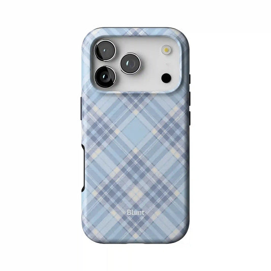 Baby Blue Plaid iPhone Case