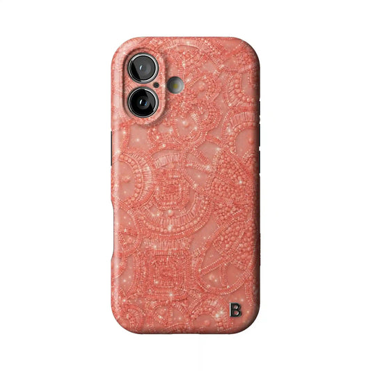 Coral Glam Statement iPhone Case
