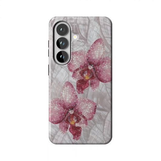 Pink Mosaic Orchids Samsung Case