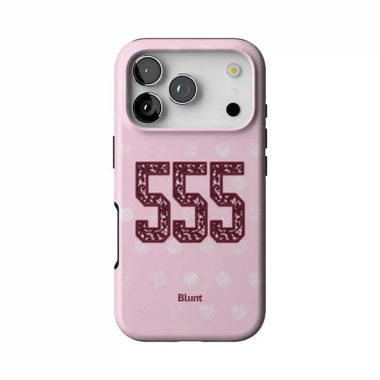 555 Pink Polka iPhone Case