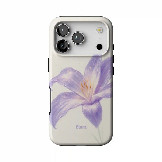 White Lilac Lilly iPhone Case