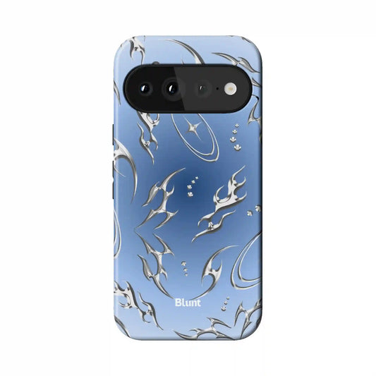 Blue Cyber Pixel Case