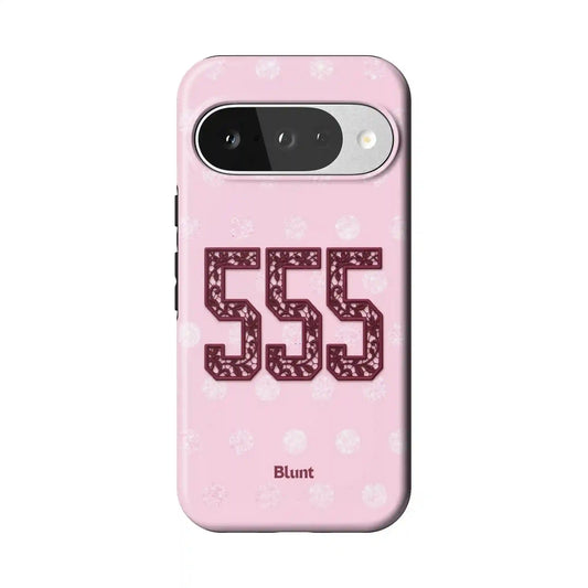 555 Pink Polka Pixel Case