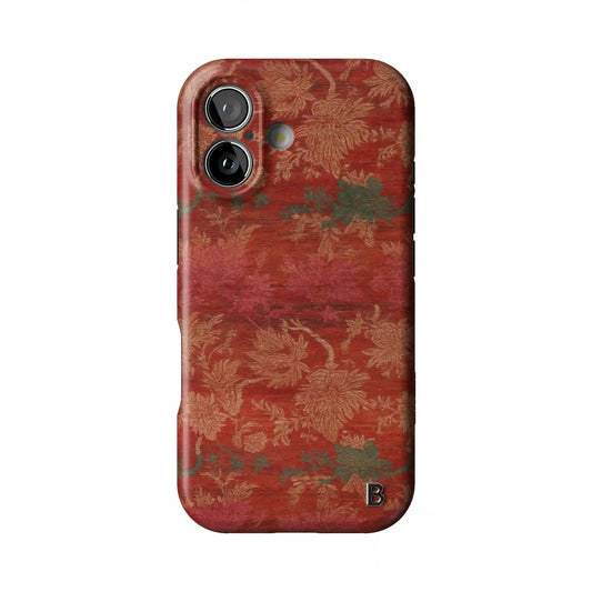 Crimson Tapestry Statement iPhone Case