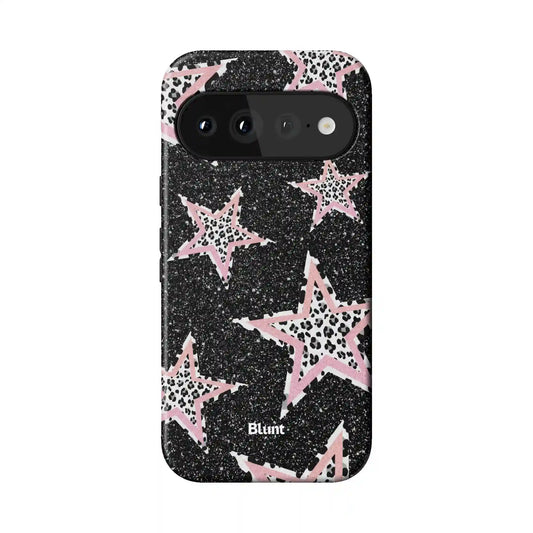 Pink Zebra Stars Pixel Case