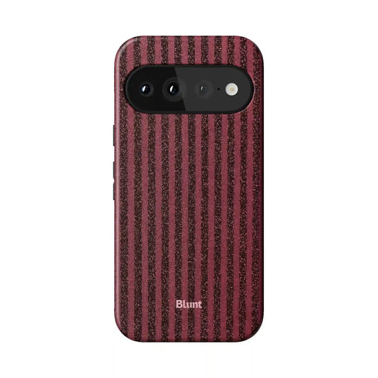 Red Sparkle Stripe Pixel Case