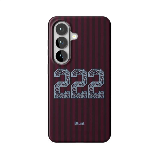 222 Striped Burgundy Samsung Case