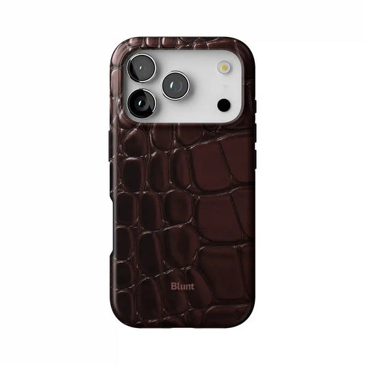 Oxblood Croc iPhone Case