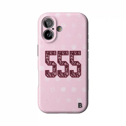 555 Pink Polka Statement iPhone Case
