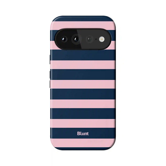 Blueberry Blush Stripe Pixel Case