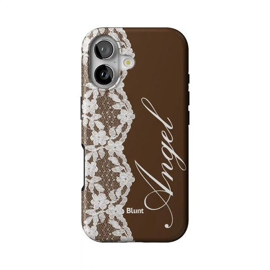 Brown Lace Angel iPhone Case