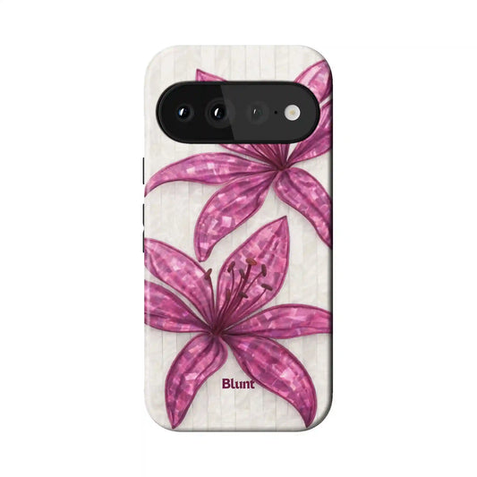 Purple Floral Luster Pixel Case