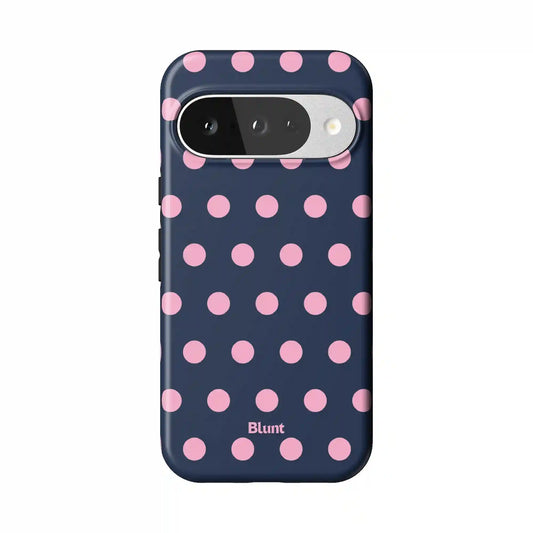 Navy Polka Pixel Case