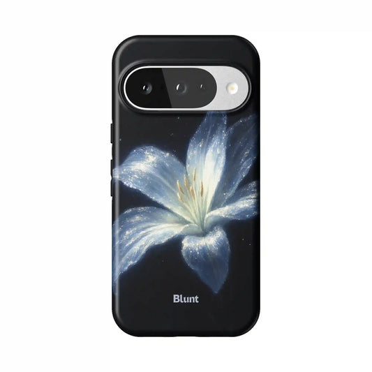 Blue Lilly Pixel Case