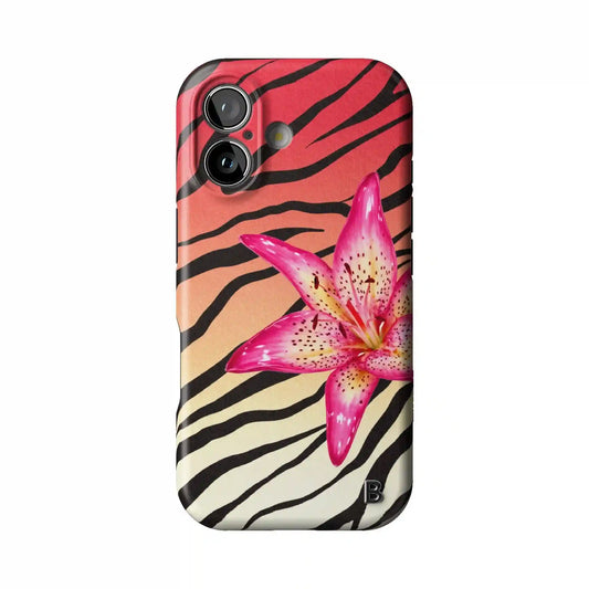 Striped Lilly Statement iPhone Case