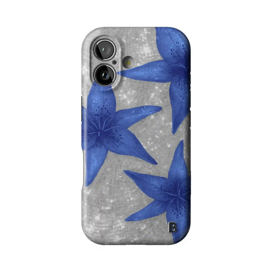 Silver Solar Lily Statement iPhone Case