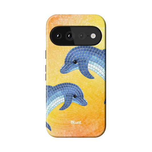 Sunset Delphine Pixel Case