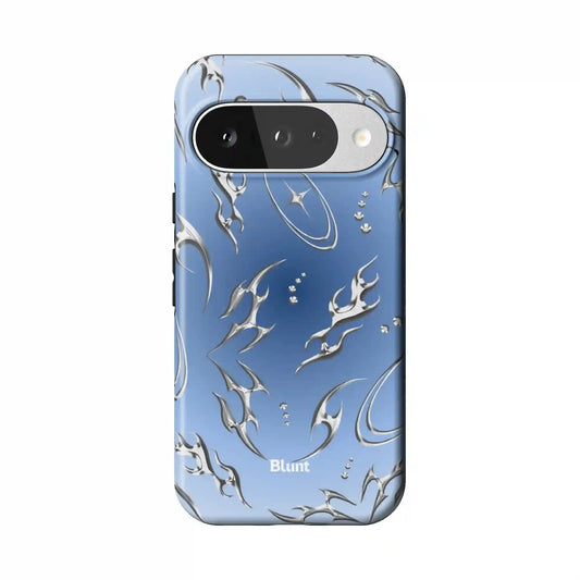 Blue Cyber Pixel Case