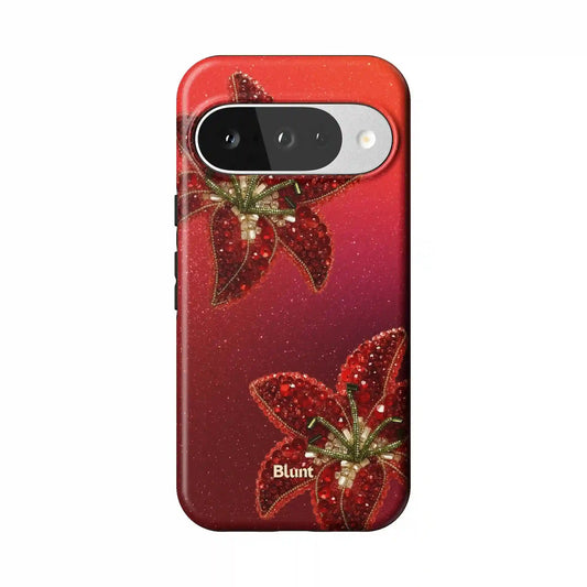 Scarlet Petals Pixel Case