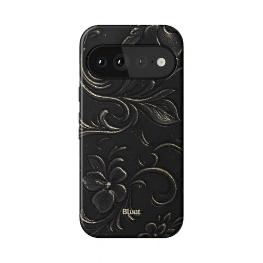 Black Tooled Leather Pixel Case