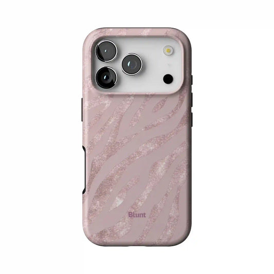 Pink Satin Zebra iPhone Case