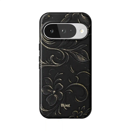 Black Tooled Leather Pixel Case