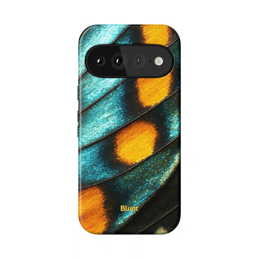 Teal Flicker Pixel Case