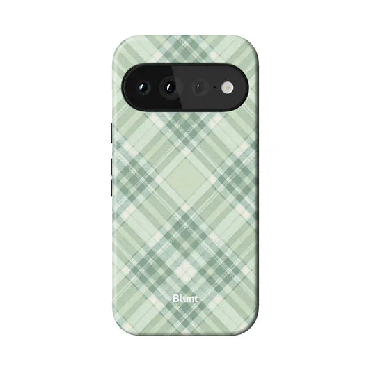 Green Plaid Pixel Case