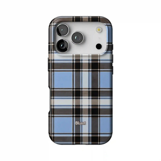 Plaid Timber Blue iPhone Case