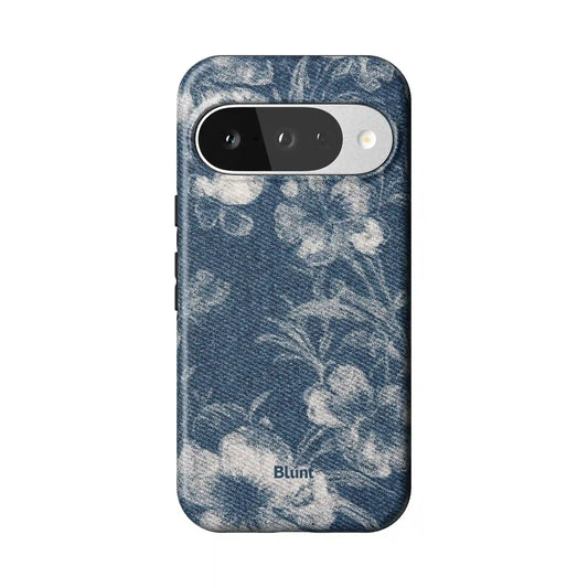 Denim Bloom Pixel Case