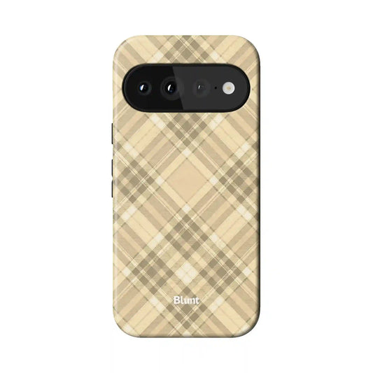Yellow Plaid Pixel Case