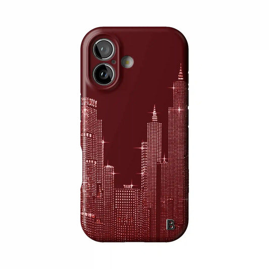Crimson Nyc Skyeline Statement iPhone Case