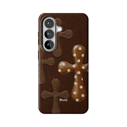 Brown Polka Cross Samsung Case