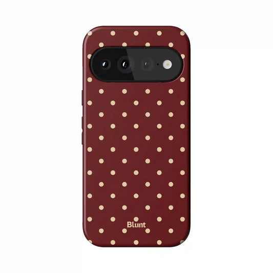 Burgundy Dot Pixel Case