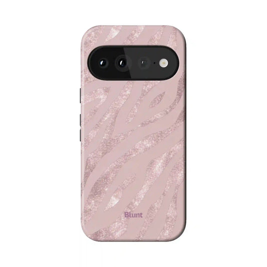 Pink Satin Zebra Pixel Case