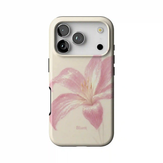 White Blushed Lilly iPhone Case
