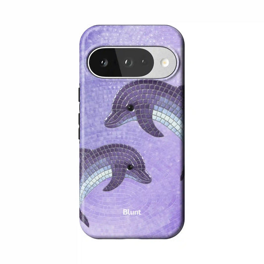 Purple Delphine Pixel Case
