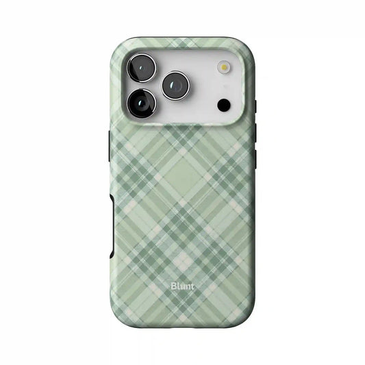 Green Plaid iPhone Case