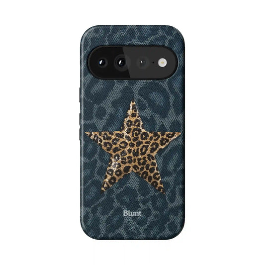Denim Cheetah Pixel Case